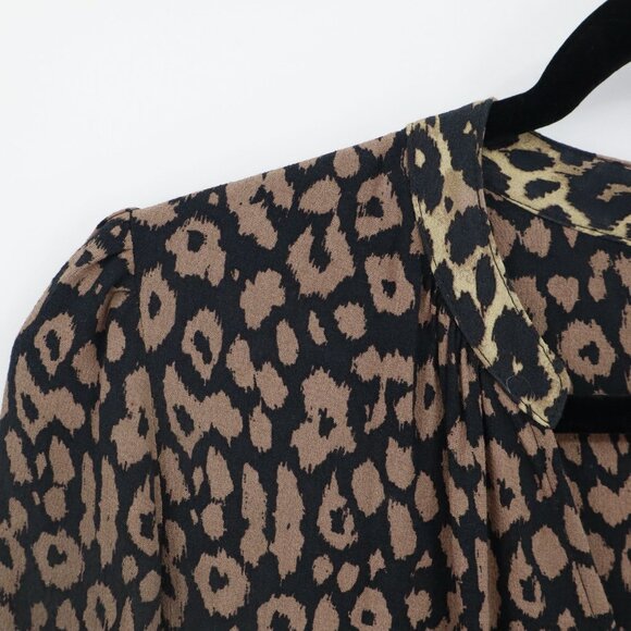 Maeve Juno Dress Womens S Brown Trendy Career Office Wear Animal Print Classic - Picture 7 of 16